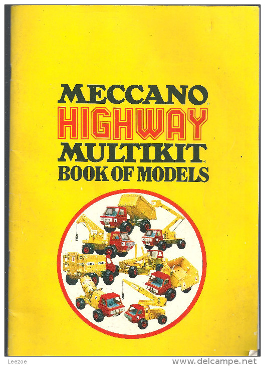 MECCANO: Livre De Montage Des Modèles Véhicules Chantiers Contient La Planche Errata Page 17 Et 20 - Modelbouw