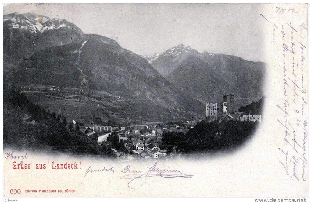 Litho Gruss Aus LANDECK, Gel.1902 - Landeck