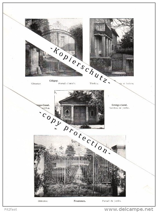 Photographien / Ansichten , 1912 , Céligny , Bernex , Frontenex , Cartigny , Cologny , Prospekt , Architektur , Fotos ! - Cartigny