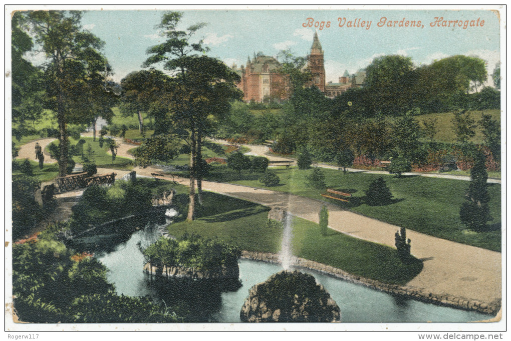 Bogs Valley Gardens, Harrogate, 1905 Postcard - Harrogate