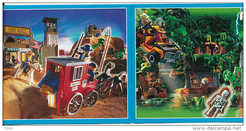 Catalogue PLAYMOBIL (2000) : Police, Pompiers, Hopital, Station service, Travaux publics, Western, Chateaux...