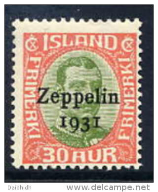 ICELAND 1931 Zeppelin Overprint On 30 Aurar  MNH (**) - Neufs