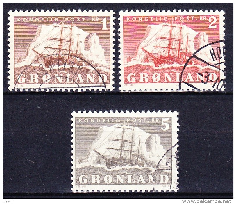 GROENLAND 1950-59 YT N° 25 à 27 Obl. - Usati