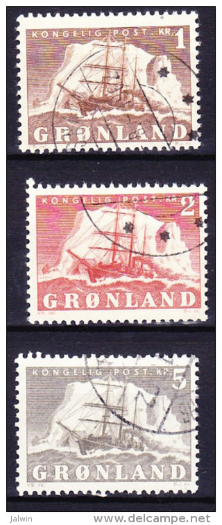 GROENLAND 1950-59 YT N° 25 à 27 Obl. - Used Stamps