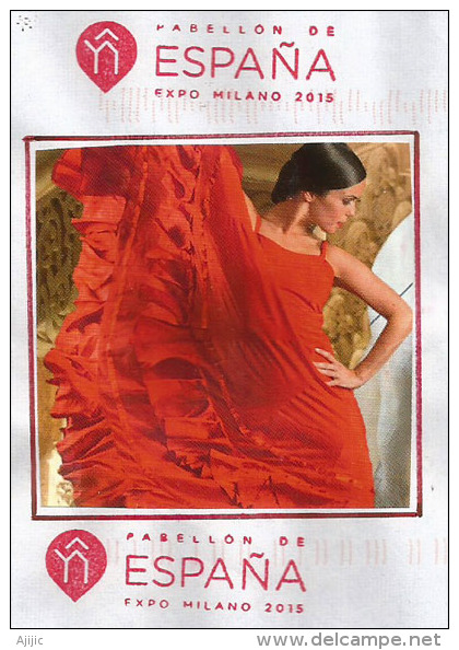 UNIVERSAL EXPO MILANO 2015. SPAIN/ESPAÑA.letter From The Spanish Pavilion,with Official Stamp Of The EXPO - Danse