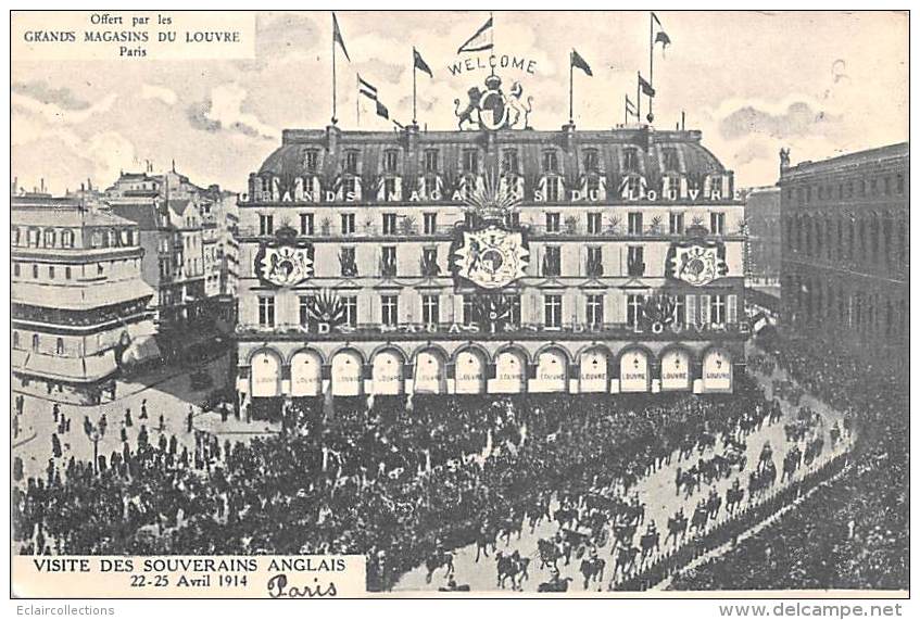 Paris     75000     Magasin Du Louvre.  Visite Des Souverains Anglais 22-25 Avril 1914 - Louvre