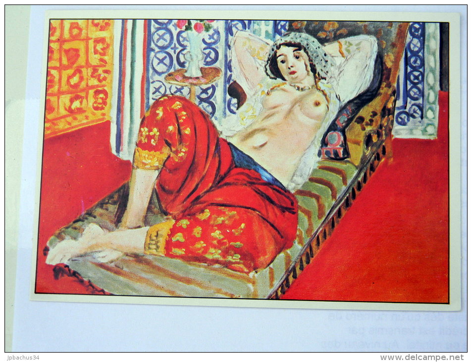 HENRI MATISSE. ODALISQUE A LA CULOTTE ROUGE. - Paintings