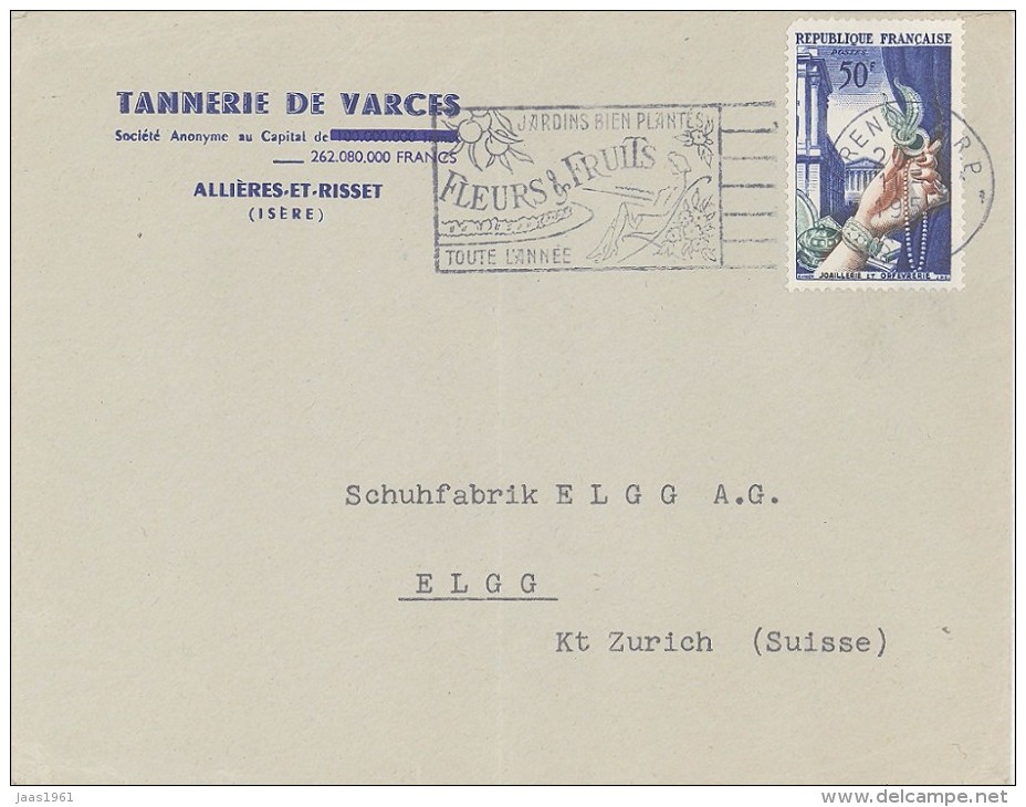 FRANCE. POSTMARK FLOWERS AND FRUITS. FLAMME - Otros & Sin Clasificación