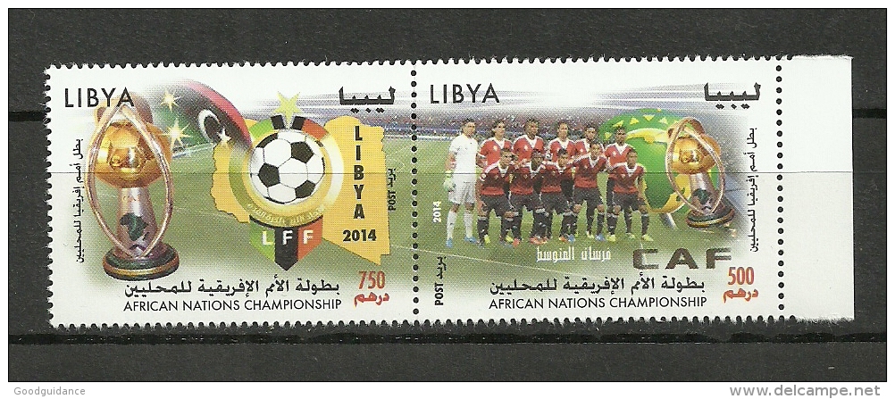 2014-Libya&ndash; African Nations Championship- 2 V Complete Set MNH*** - Copa Africana De Naciones