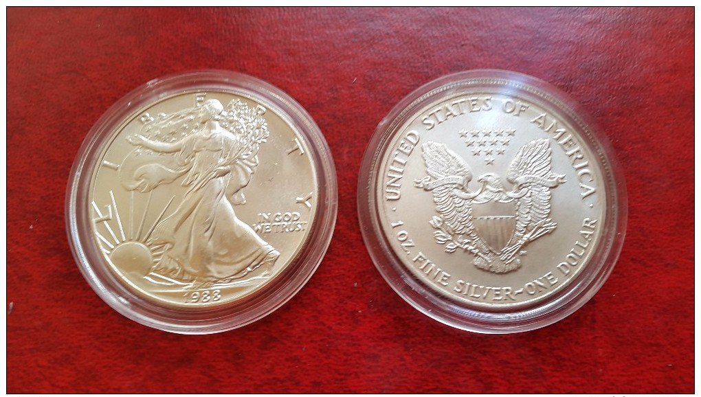 Estados Unidos 1 Dolar American Eagle 1988   UNC  1 Oz - Conmemorativas