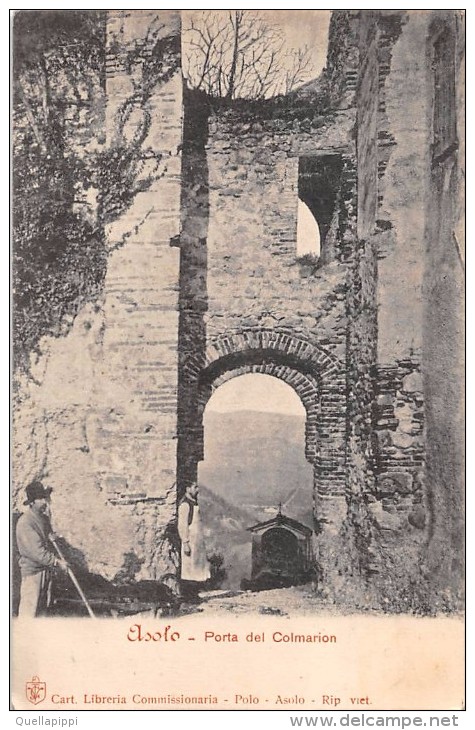 02845 "(TREVISO) - OSOLO - PORTA DEL COLMARION" ANIMATA. CART.  SPED. 1909 - Treviso