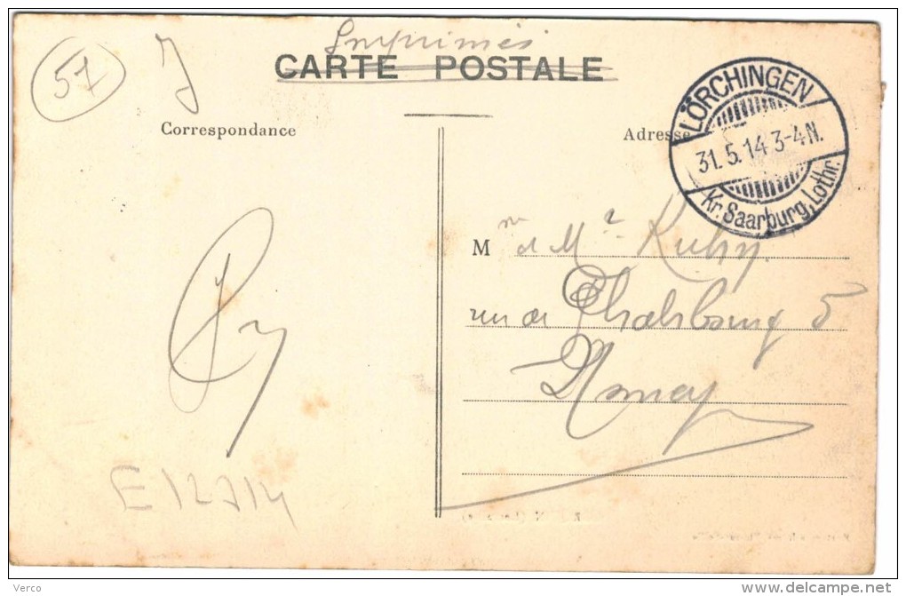 Carte Postale Ancienne De LORQUIN - Lorquin