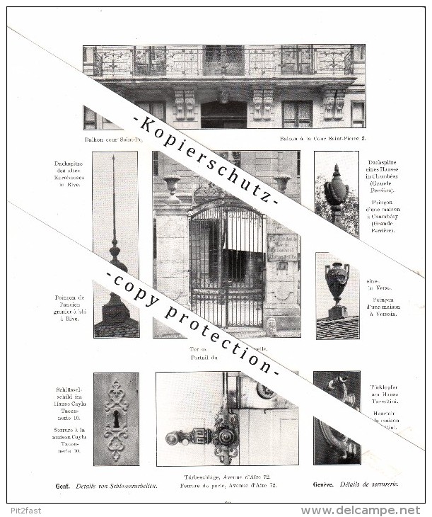 Photographien / Ansichten , 1912 , Genf / Geneve Und Carouge , Prospekt , Architektur , Fotos !!! - Carouge