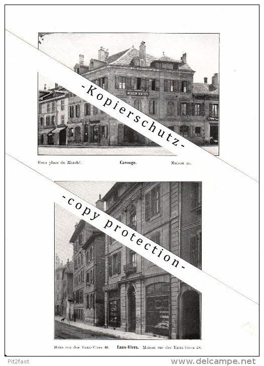 Photographien / Ansichten , 1912 , Eaux-Vives , Plainpalais , Genf / Geneve , Carouge , Prospekt , Architektur , Fotos ! - Carouge