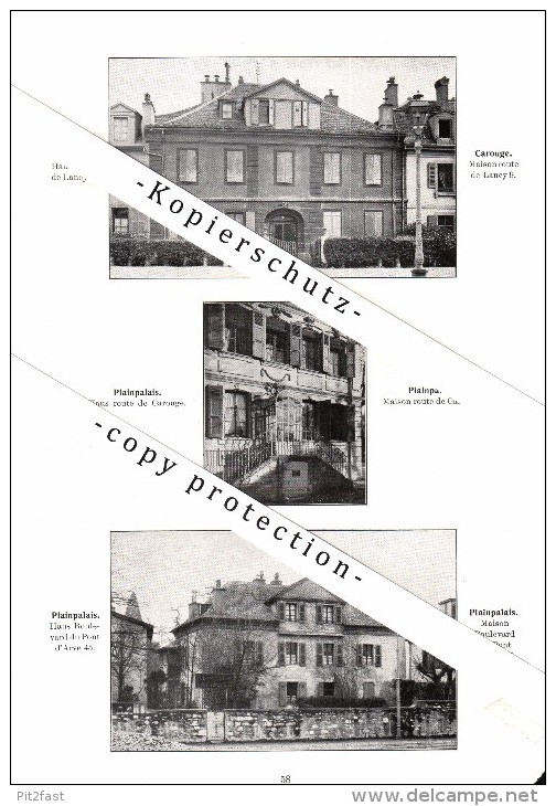 Photographien / Ansichten , 1912 , Eaux-Vives , Plainpalais , Genf / Geneve , Carouge , Prospekt , Architektur , Fotos ! - Carouge