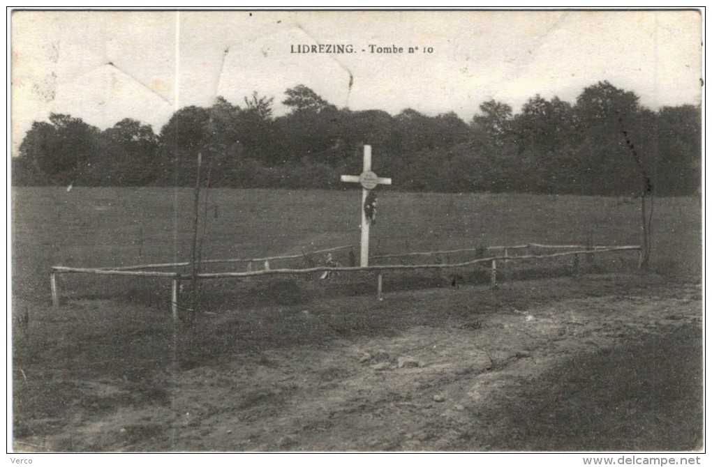 Carte Postale Ancienne De LIDREZING-Tombe N°10 - Lorquin