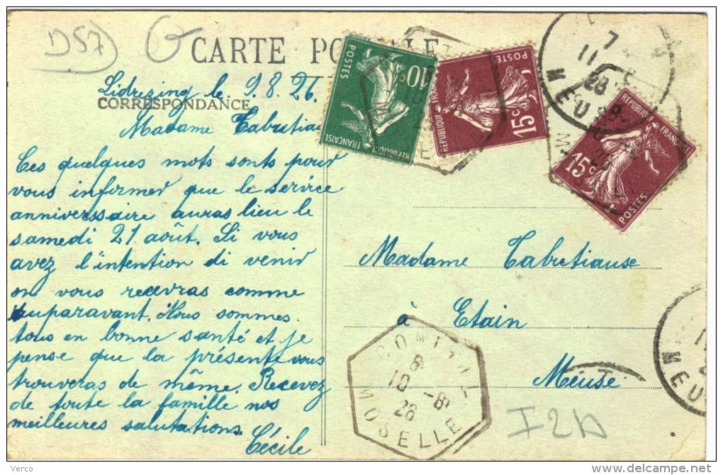 Carte Postale Ancienne De LIDREZING-Tombe N°10 - Lorquin