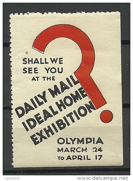 Great Britain 1930ies Vignette Daily Mail Ideal Home Exhibition MNH - Cinderellas