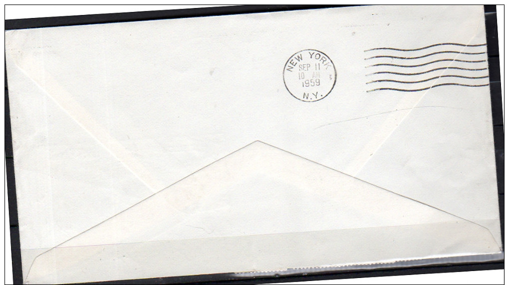Holland Amerika Lijn HAL 1959 Paquebot To New York POSTAGENT ROTTERDAM (x42) - Cartas & Documentos
