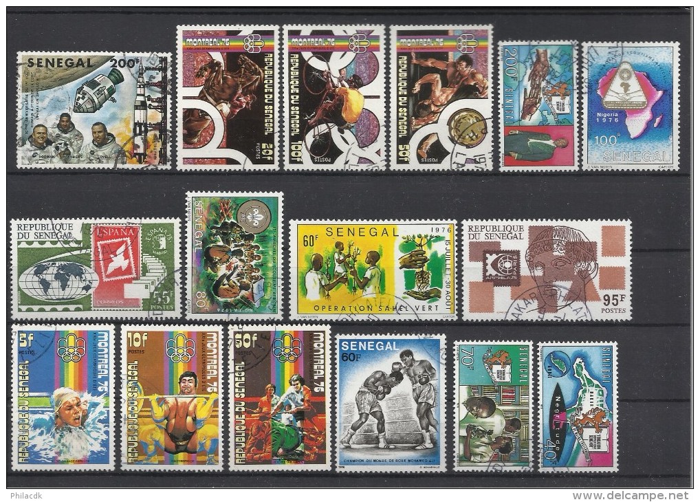 SENEGAL - LOT DE 16 TIMBRES OBLITERES - Senegal (1960-...)