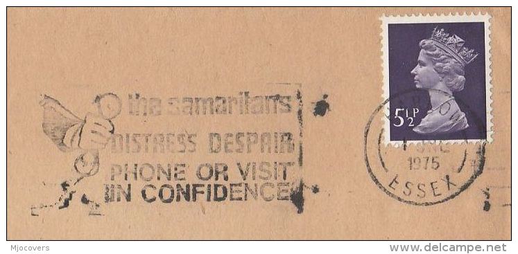 1975 COVER TELEPHONE Slogan SAMARITANS PHONE VISIT IN CONFIDENCE  Gb Stamps Telecom - Telecom