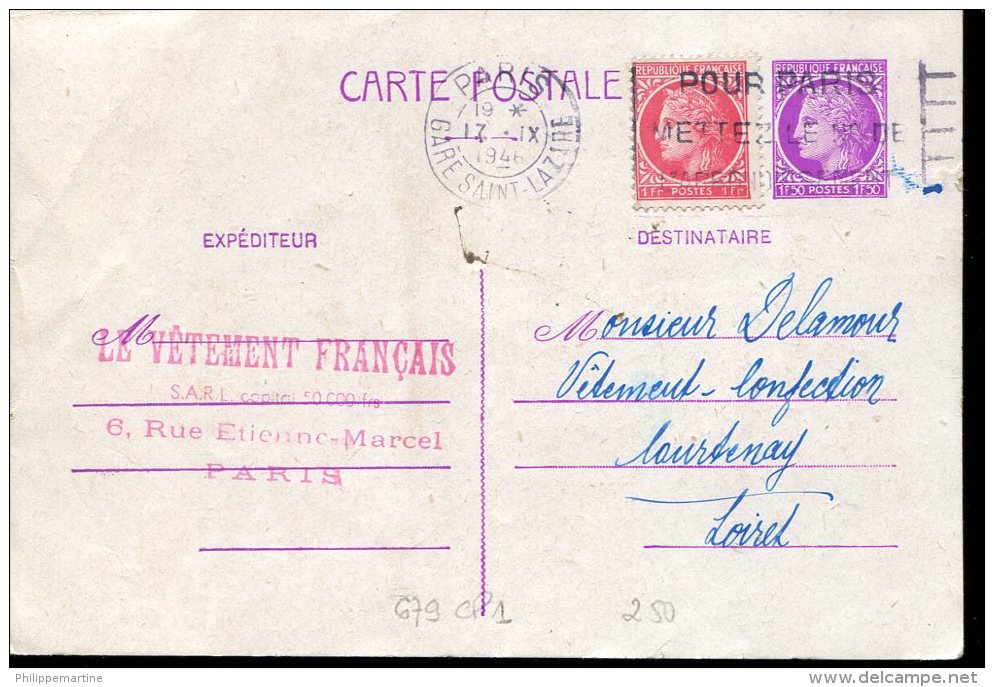 Carte 679 CP1 - Standard Postcards & Stamped On Demand (before 1995)