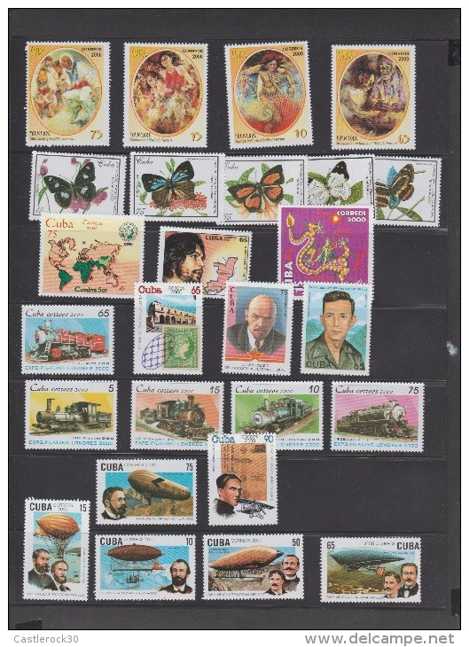 O) 2000 CUBA-CARIBE, FULL YEAR, SET AND SOUVENIR MNH - Années Complètes