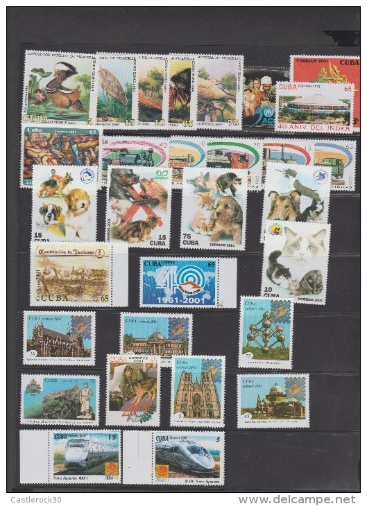 O) 2001 CUBA-CARIBE, FULL YEAR, NON ISSUE   LIGHTHOUSE, STAMPS MNH - Années Complètes