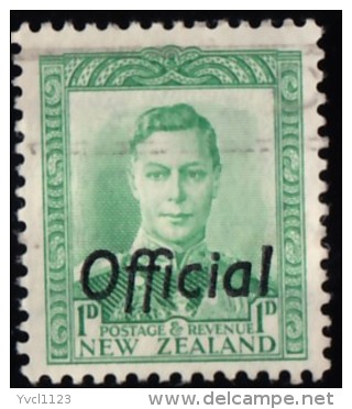 NEW ZEALAND - Scott #O88 King George VI 'Overprinted' (*) / Used Stamp - Officials