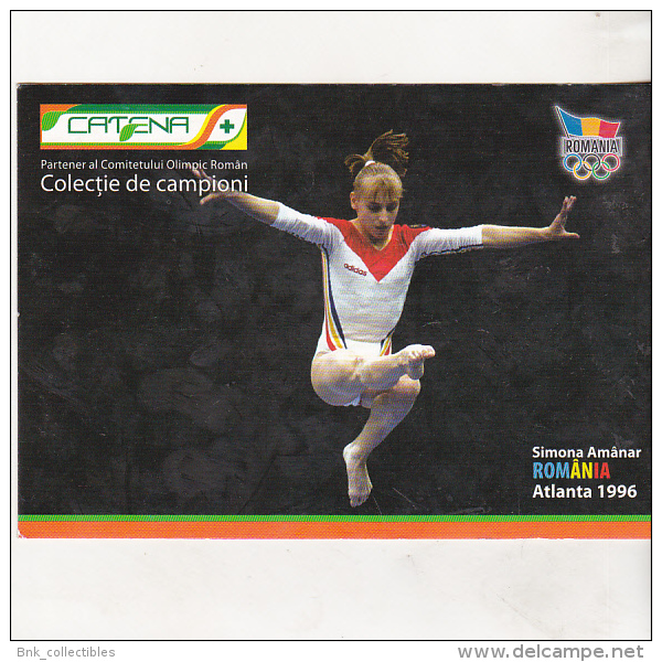Romania Old Uncirculated Postcard - Gymnasts - Simona Amanar - Sporters