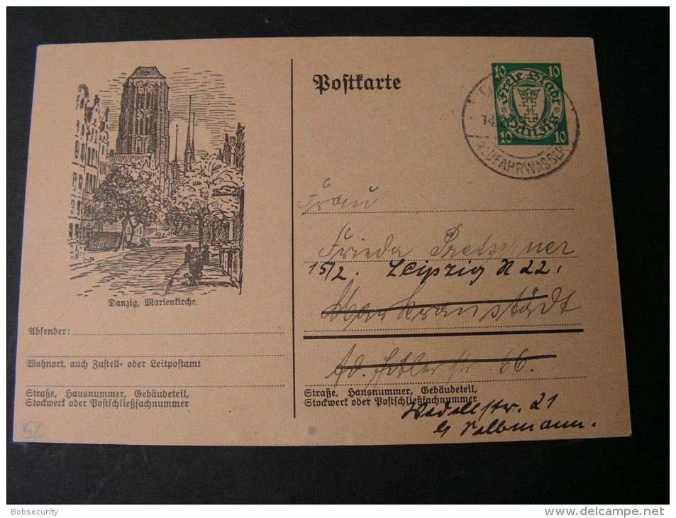 == Danzig Bildkarte  56 Marienkirche Danzig  1939 - Postwaardestukken