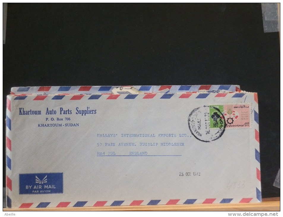 A4833  LETTER TO ENGLAND - Sudan (1954-...)