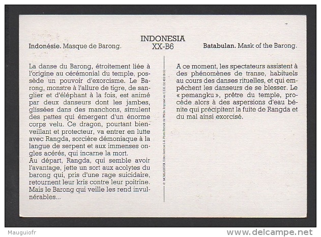 DF / ETHNIQUE ET CULTURE / ASIE / INDONÉSIE / MASQUE DE BARONG - Asia