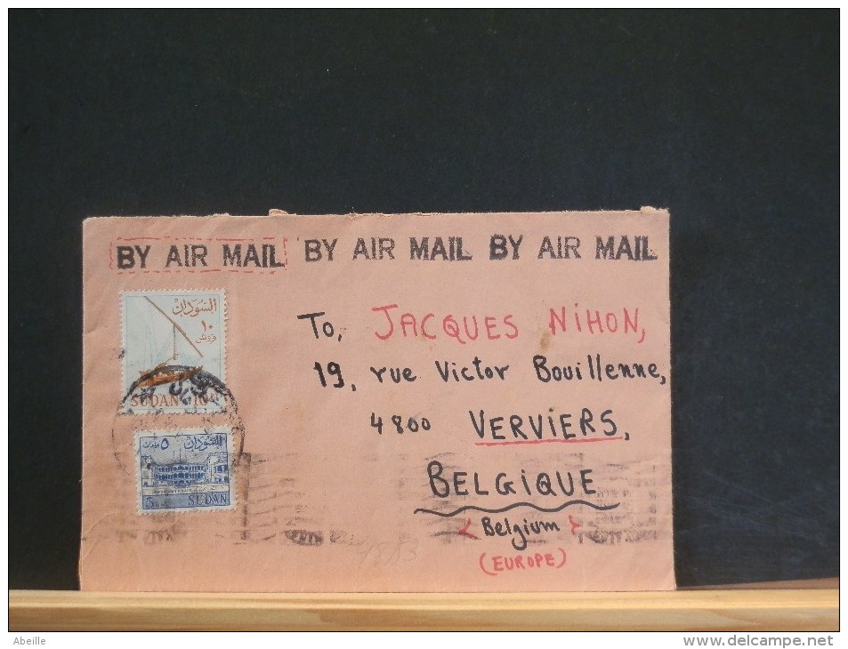 A4853    LETTRE    TO BELGIUM - Soudan (1954-...)