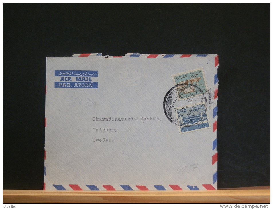 A4857    LETTRE    TO BELGIUM - Soedan (1954-...)