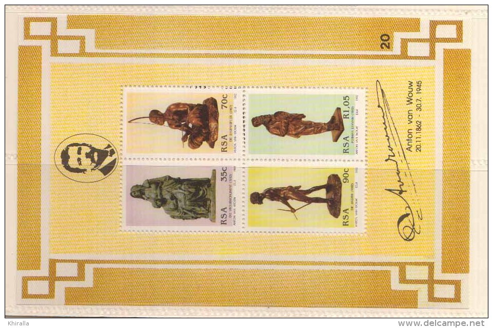 AFRIQUE DU SUD    1992             N°    772 /  775  +  BF   N°  30       COTE         9 € 00 - Ungebraucht