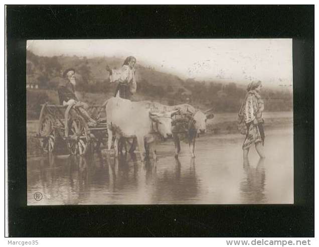 Roumanie  Attelage De Boeufs Agriculture  édit. A. Bellu Cartea Romaneasca  Costume - Romania