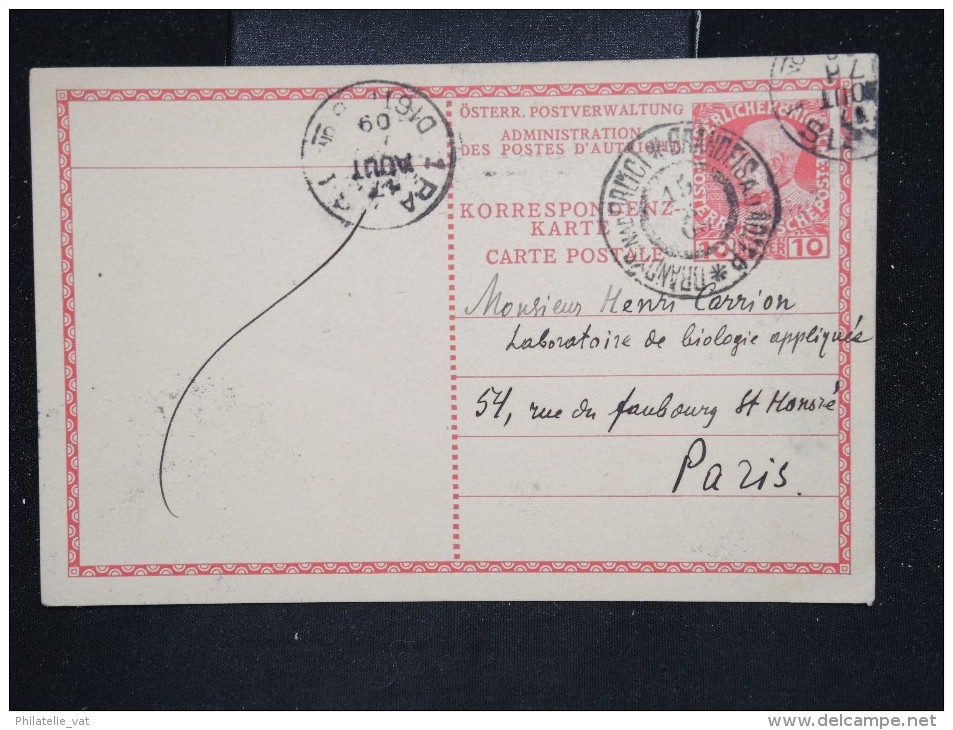 AUTRICHE - Entier Postal Pour Paris En 1909 - A Voir - Lot P12561 - Sonstige & Ohne Zuordnung