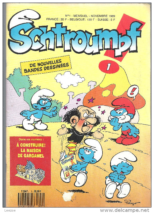 MENSUEL Schtroumpfs (smurfs) N°1  1989 - Schtroumpfs, Les - Los Pitufos