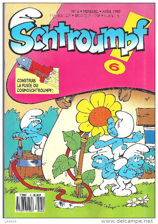 MENSUEL Schtroumpfs (smurfs) N°6 1990 - Schtroumpfs, Les - Los Pitufos