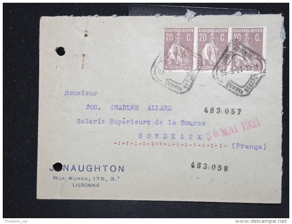 PORTUGAL - Enveloppe Pour La France En 1921 - A Voir - Lot P12581 - Lettres & Documents