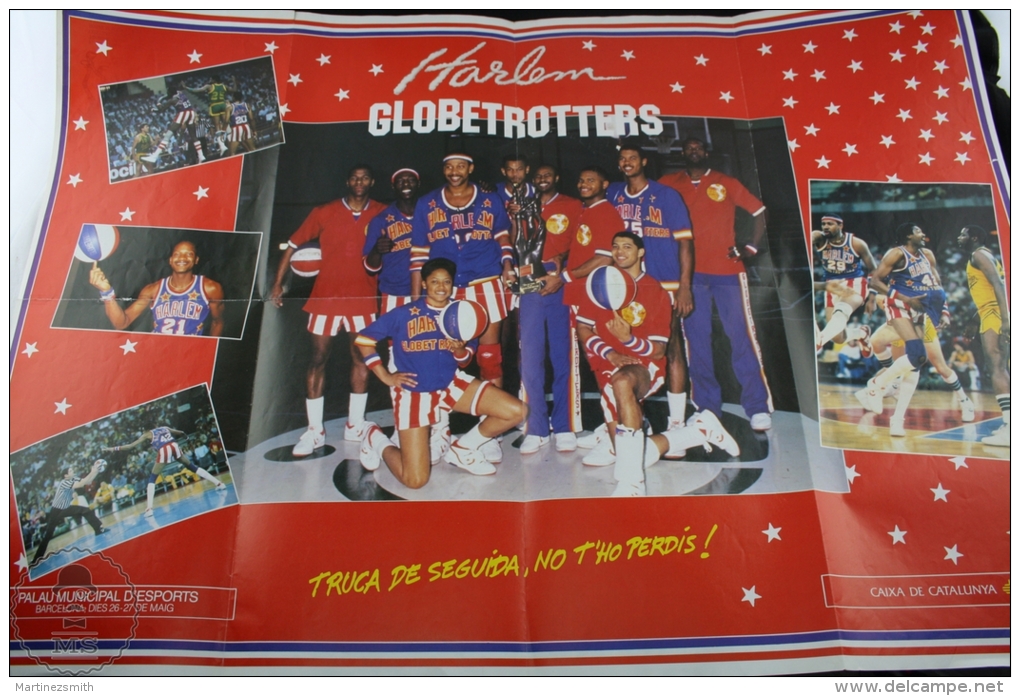 1980´s Sport Memorabilia - Harlem Globetrotters Basketball Team Poster - Autres & Non Classés