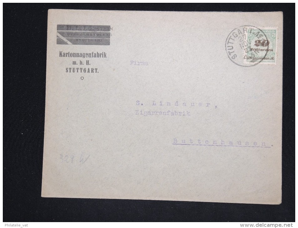 ALLEMAGNE - Enveloppe De Stuttgart En 1923 - A Voir - Lot P12597 - Briefe U. Dokumente