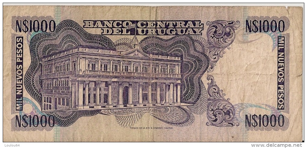 Billets - Uruguay - 1000 Pesos - - Uruguay