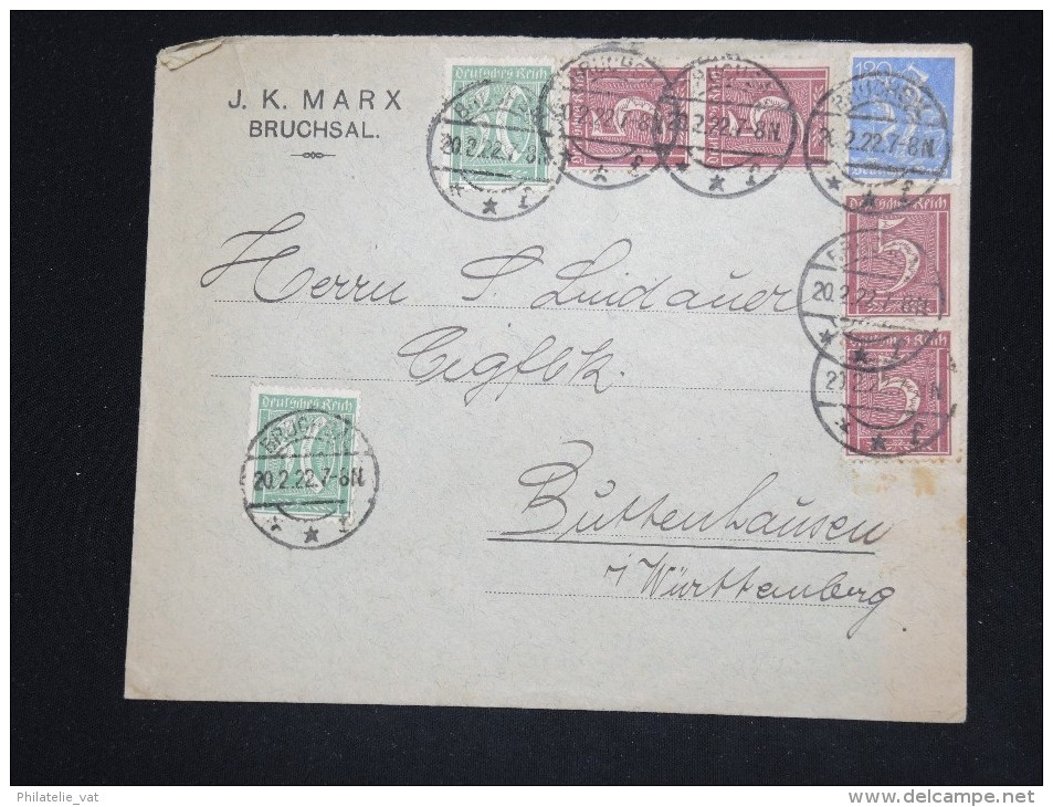 ALLEMAGNE - Enveloppe De Bruchsal En 1922 - A Voir - Lot P12610 - Briefe U. Dokumente