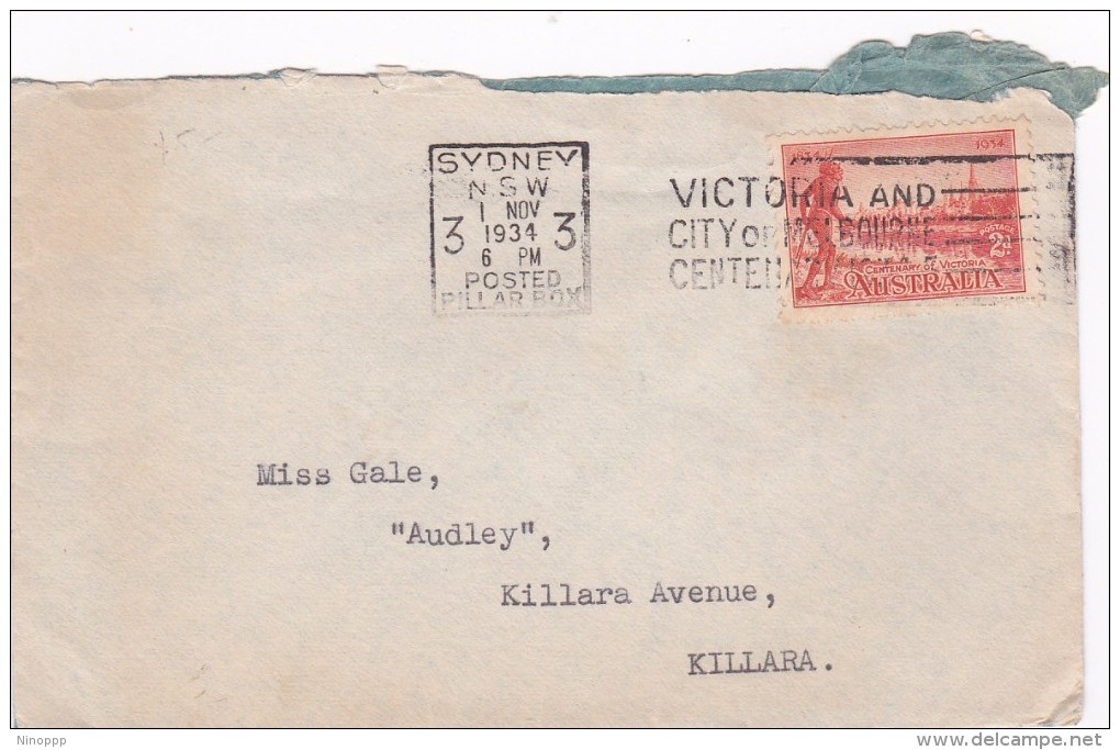 Australia 1934 Victoria Centenary Special Postmark - Other & Unclassified