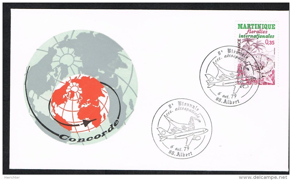 Concorde &ndash; Albert 6.10.79 &ndash; Biennale Aerospatiale - Postsonderstempel (358) - Antilles