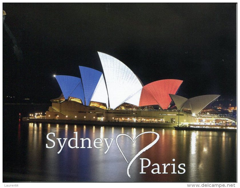 Australia - Sydney Love Paris - Sydney Opera House With Tricolour Flag (blue - White - Red) - Dubbo