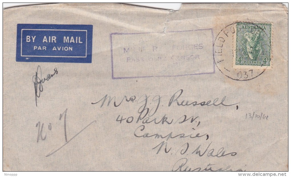 Australia Military Mail, Field PO 037 Dated 13-10-42 - Autres & Non Classés