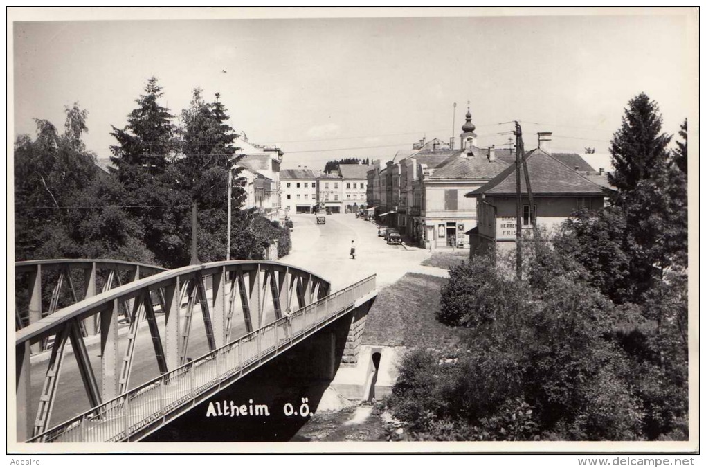 ALTHEIM (OÖ) - Fotokarte Gel.195?, Abgelöste Marke - Altheim